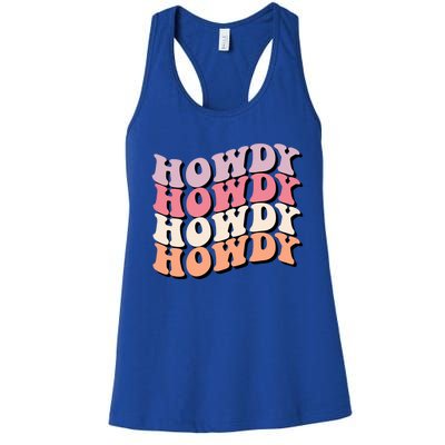 Howdy A Preppy Cowgirl Gift Women's Racerback Tank