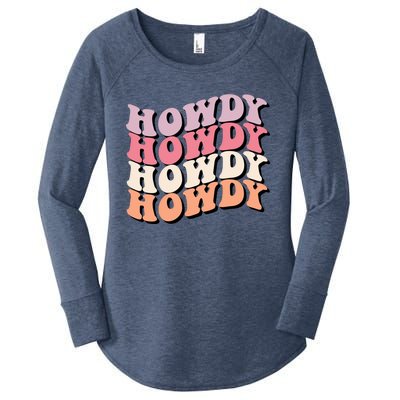 Howdy A Preppy Cowgirl Gift Women's Perfect Tri Tunic Long Sleeve Shirt