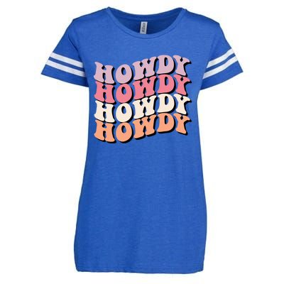 Howdy A Preppy Cowgirl Gift Enza Ladies Jersey Football T-Shirt