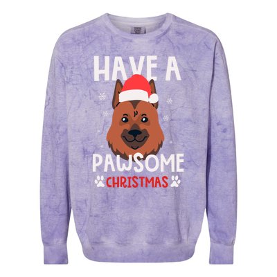 Have A Pawsome Christmas Gift Colorblast Crewneck Sweatshirt