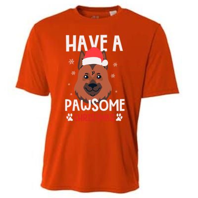 Have A Pawsome Christmas Gift Cooling Performance Crew T-Shirt