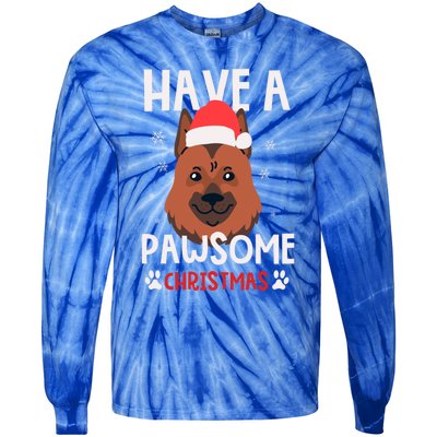 Have A Pawsome Christmas Gift Tie-Dye Long Sleeve Shirt