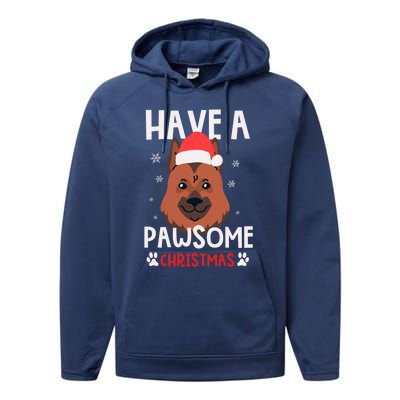 Have A Pawsome Christmas Gift Performance Fleece Hoodie