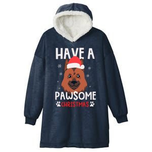 Have A Pawsome Christmas Gift Hooded Wearable Blanket