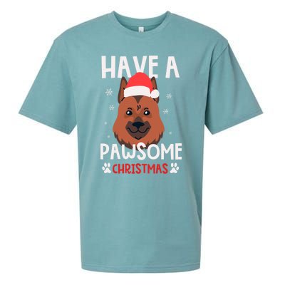 Have A Pawsome Christmas Gift Sueded Cloud Jersey T-Shirt