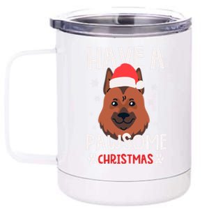 Have A Pawsome Christmas Gift 12 oz Stainless Steel Tumbler Cup