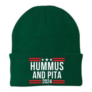 Hummus And Pita 2024 Healthy Foodie Political Election Knit Cap Winter Beanie