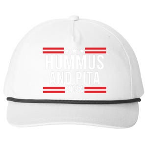 Hummus And Pita 2024 Healthy Foodie Political Election Snapback Five-Panel Rope Hat