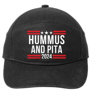 Hummus And Pita 2024 Healthy Foodie Political Election 7-Panel Snapback Hat