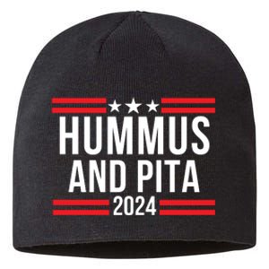 Hummus And Pita 2024 Healthy Foodie Political Election Sustainable Beanie