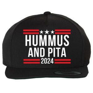 Hummus And Pita 2024 Healthy Foodie Political Election Wool Snapback Cap