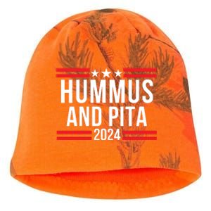 Hummus And Pita 2024 Healthy Foodie Political Election Kati - Camo Knit Beanie