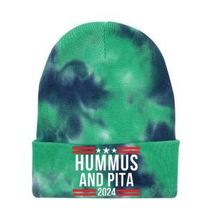 Hummus And Pita 2024 Healthy Foodie Political Election Tie Dye 12in Knit Beanie