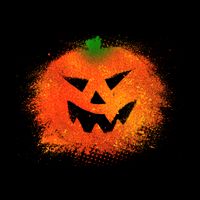 Halloween Airbrush Paint Splatter Jackolantern Pumpkin City Backpack