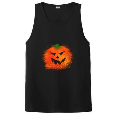 Halloween Airbrush Paint Splatter Jackolantern Pumpkin PosiCharge Competitor Tank