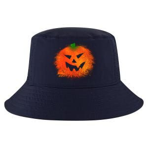 Halloween Airbrush Paint Splatter Jackolantern Pumpkin Cool Comfort Performance Bucket Hat