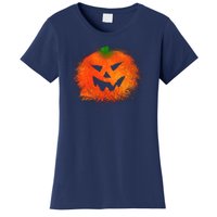 Halloween Airbrush Paint Splatter Jackolantern Pumpkin Women's T-Shirt