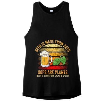 Hops Are Plants Beer Therefore Salad & Water Ladies PosiCharge Tri-Blend Wicking Tank