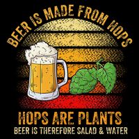 Hops Are Plants Beer Therefore Salad & Water Flexfit Unipanel Trucker Cap