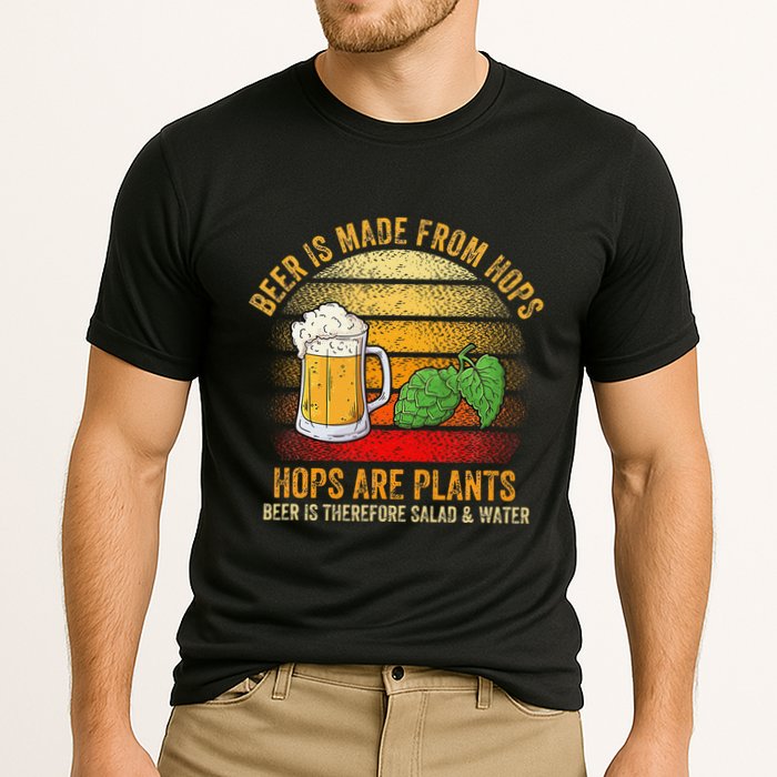 Hops Are Plants Beer Therefore Salad & Water Cooling Performance Crew T-Shirt
