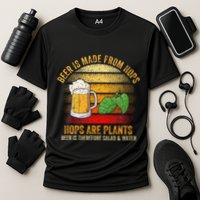 Hops Are Plants Beer Therefore Salad & Water Cooling Performance Crew T-Shirt