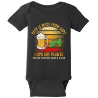 Hops Are Plants Beer Therefore Salad & Water Baby Bodysuit