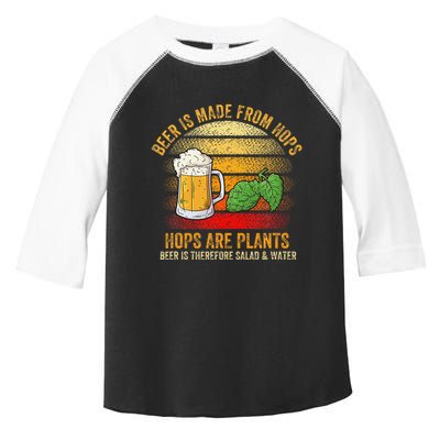 Hops Are Plants Beer Therefore Salad & Water Toddler Fine Jersey T-Shirt