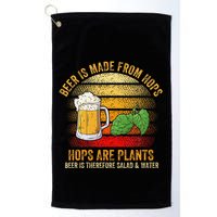 Hops Are Plants Beer Therefore Salad & Water Golf Towel