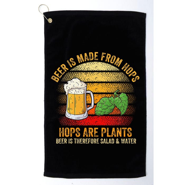 Hops Are Plants Beer Therefore Salad & Water Golf Towel