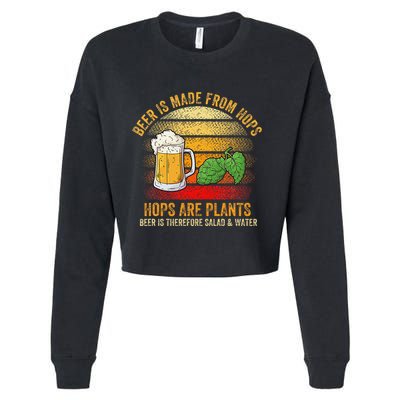 Hops Are Plants Beer Therefore Salad & Water Cropped Pullover Crew