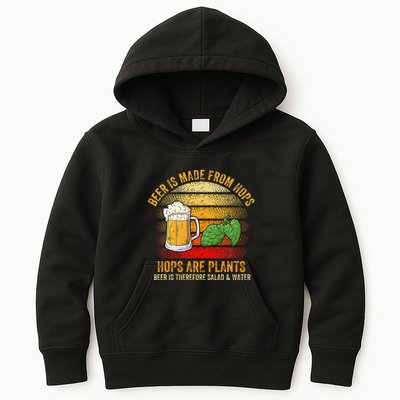 Hops Are Plants Beer Therefore Salad & Water Kids Hoodie