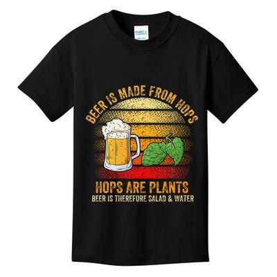 Hops Are Plants Beer Therefore Salad & Water Kids T-Shirt
