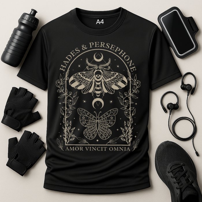 Hades And Persephone Moth And Butterfly Mythology Performance Shirt