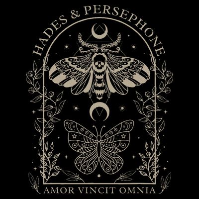 Hades And Persephone Moth And Butterfly Mythology T-Shirt