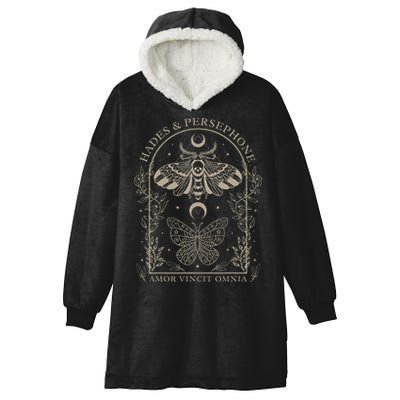 Hades And Persephone Moth And Butterfly Mythology Hooded Wearable Blanket