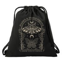 Hades And Persephone Moth And Butterfly Mythology Drawstring Bag