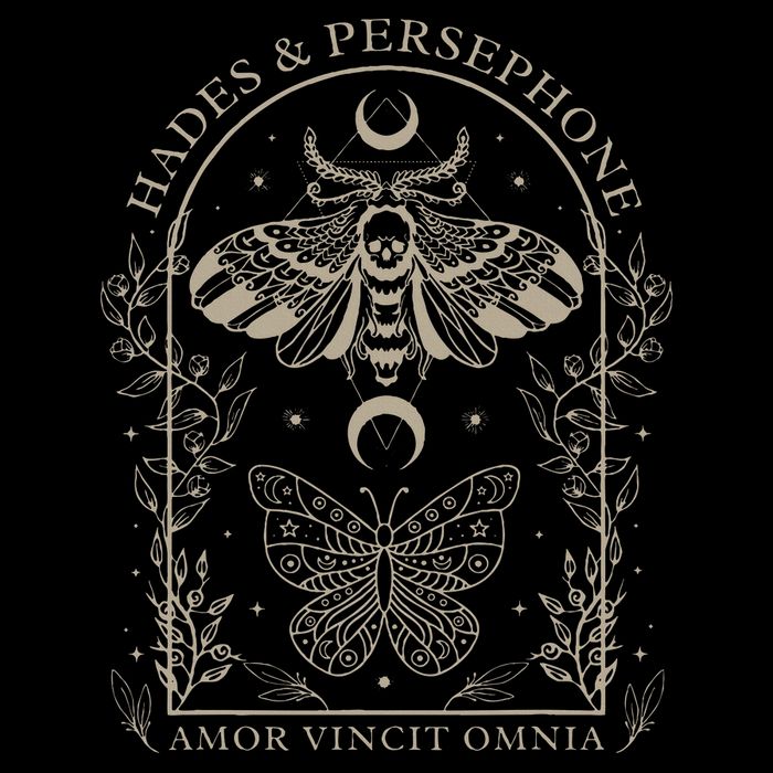 Hades And Persephone Moth And Butterfly Mythology Drawstring Bag