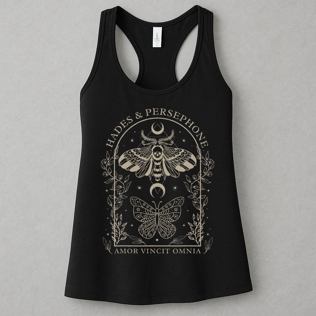 Hades And Persephone Moth And Butterfly Mythology Womens Tank Top