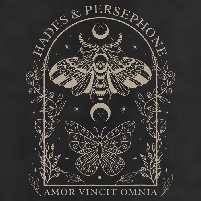 Hades And Persephone Moth And Butterfly Mythology Microfiber Hand Towel
