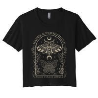 Hades And Persephone Moth And Butterfly Mythology Crop Top