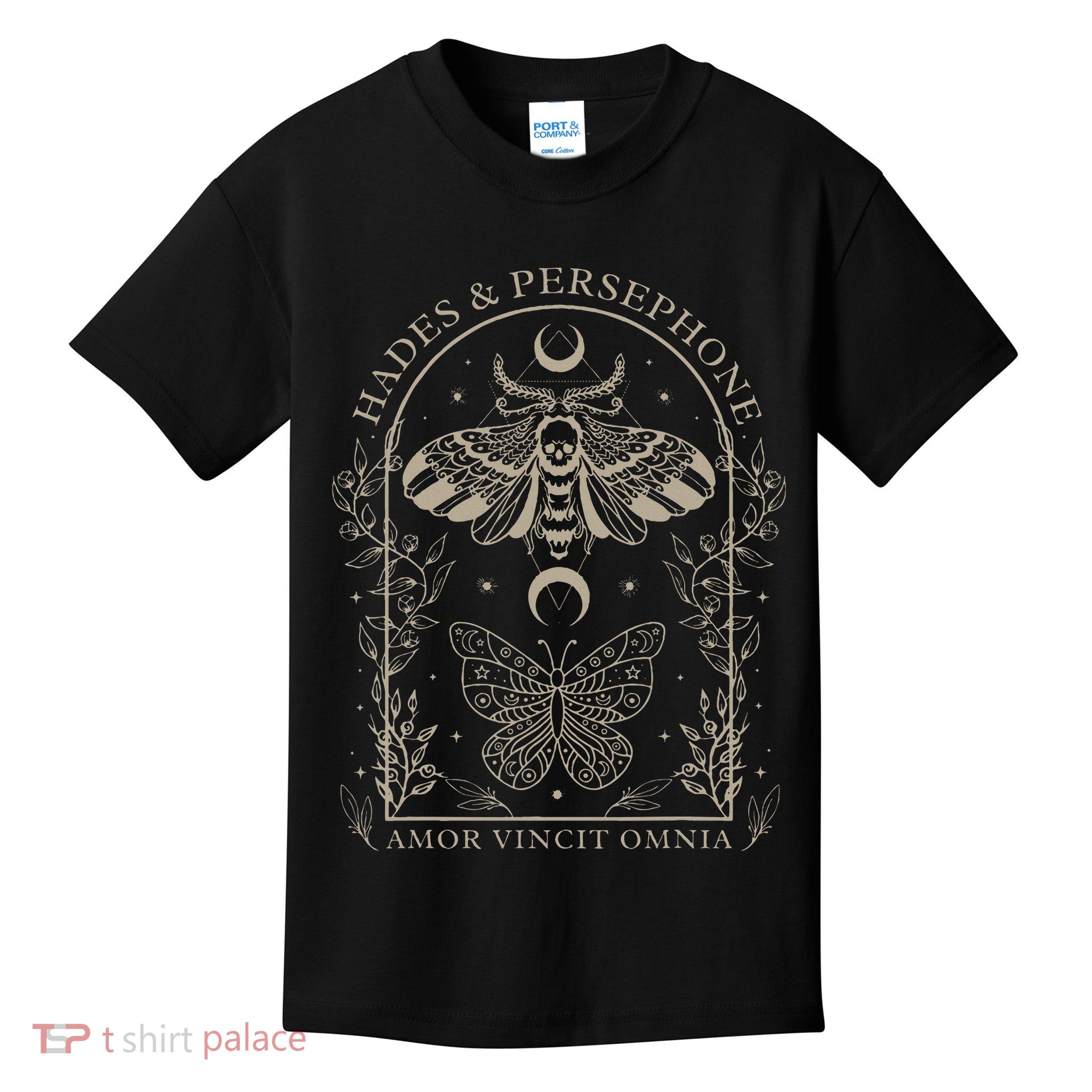 Hades And Persephone Moth And Butterfly Mythology Kids T-Shirt