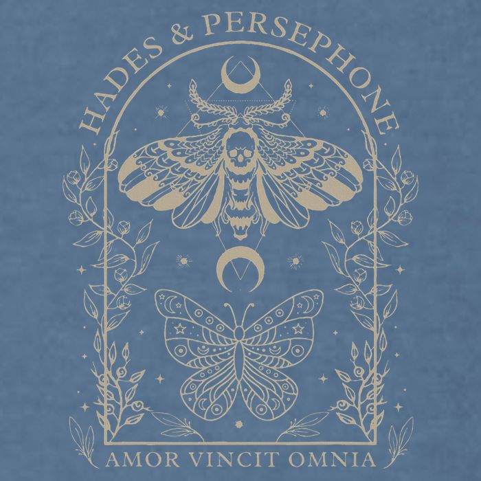 Hades And Persephone Moth And Butterfly Mythology Garment-Dyed Sweatshirt