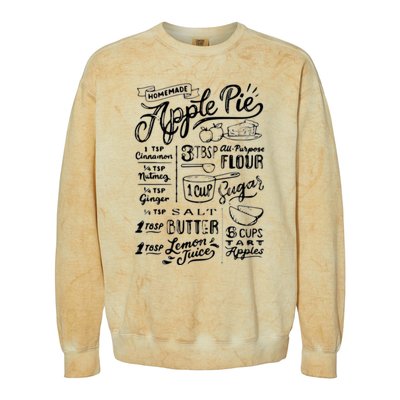 Homemade Apple Pie Recipe Colorblast Crewneck Sweatshirt