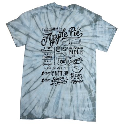 Homemade Apple Pie Recipe Tie-Dye T-Shirt