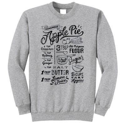 Homemade Apple Pie Recipe Tall Sweatshirt