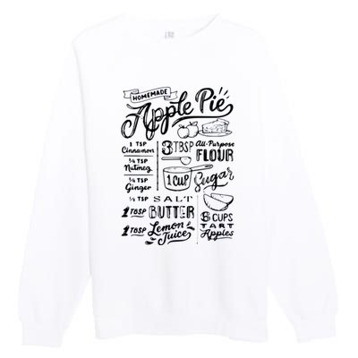 Homemade Apple Pie Recipe Premium Crewneck Sweatshirt