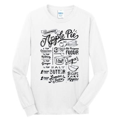 Homemade Apple Pie Recipe Tall Long Sleeve T-Shirt