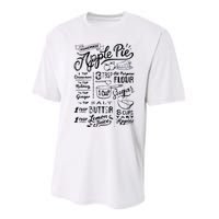 Homemade Apple Pie Recipe Performance Sprint T-Shirt