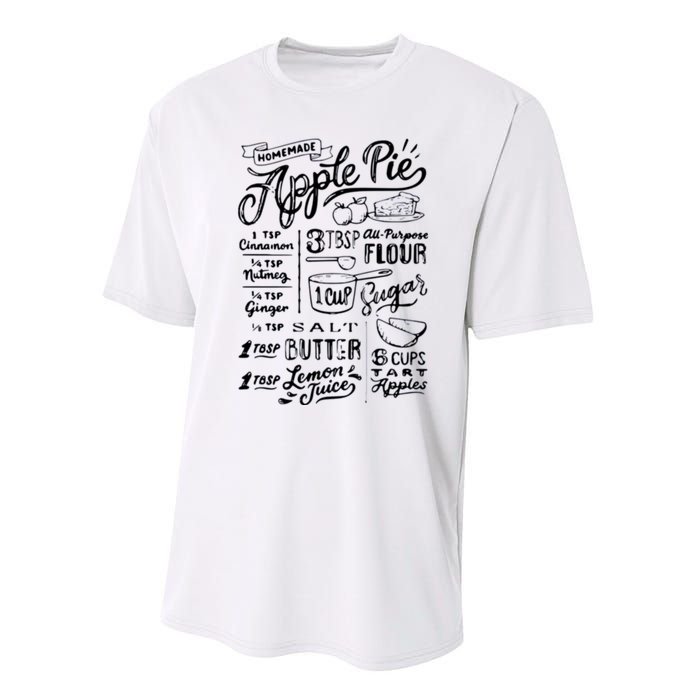 Homemade Apple Pie Recipe Performance Sprint T-Shirt