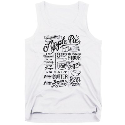 Homemade Apple Pie Recipe Tank Top